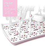 Termichy Baby Bottle Drying Rack Large Capacity Pink with Removable Tray view 3