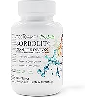 TODICAMP Zeolite Detox - Zeolite Capsules Sorbolit Ultra FINE 1-2 µm - Zeolite Clinoptilolite Powder 95% - 3X Activated - 120