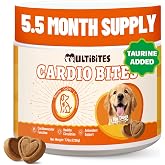 MULTIBITES Dog Heart Health Supplements with Taurine for Dogs, 7.76 oz | With CoQ10, L-Carnitine, Fish Oil, Vitamins - Supports Cardio &amp; Cardiovascular Health, Antioxidant Support