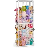 Trycooling Stuffed Animal Storage Zoo Stuffed Animal Holder Space Save Vertical Stuffed Animals Storage PVC with Elastic Band
