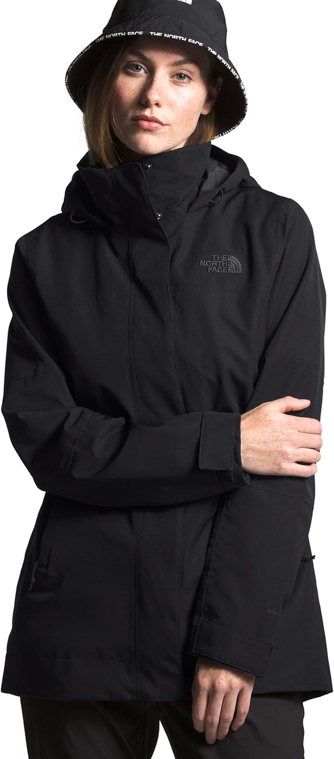 The North Face Women's Westoak Hooded Waterproof City Trench Coat: Clothing
