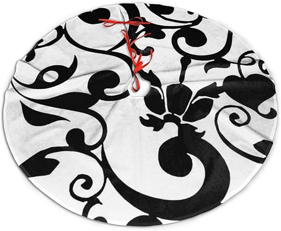 Foto Di Natale In Bianco E Nero.Gonna Per Albero Di Natale In Bianco E Nero Damascata Oversize Per Decorazioni Natalizie Nero 48 Amazon It Casa E Cucina