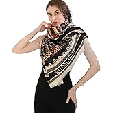 Xinmurffy 100% Wool Travel Scarf Long Pashmina Shawls and Wraps for Women Cashmere Warm Winter Large Blanket Scarves