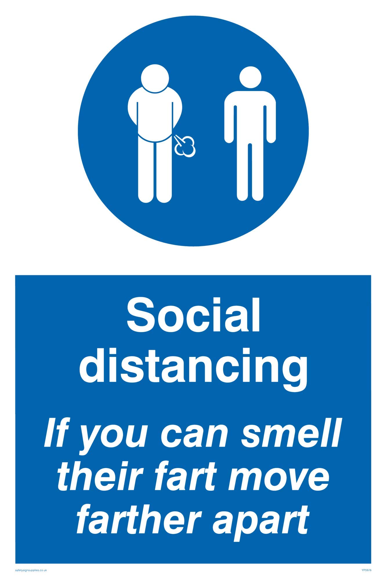 Viking Signs Social distancing If you can smell their fart move farther apart sign - Vinyl/Sticker