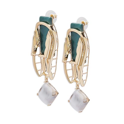 Women's Brass Archway Earring (Multicolour)