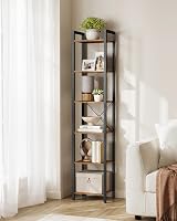 VASAGLE 6-Tier Bookshelf Rustic Brown and Ink Black 30 x 40 x 187.5 cm view 6