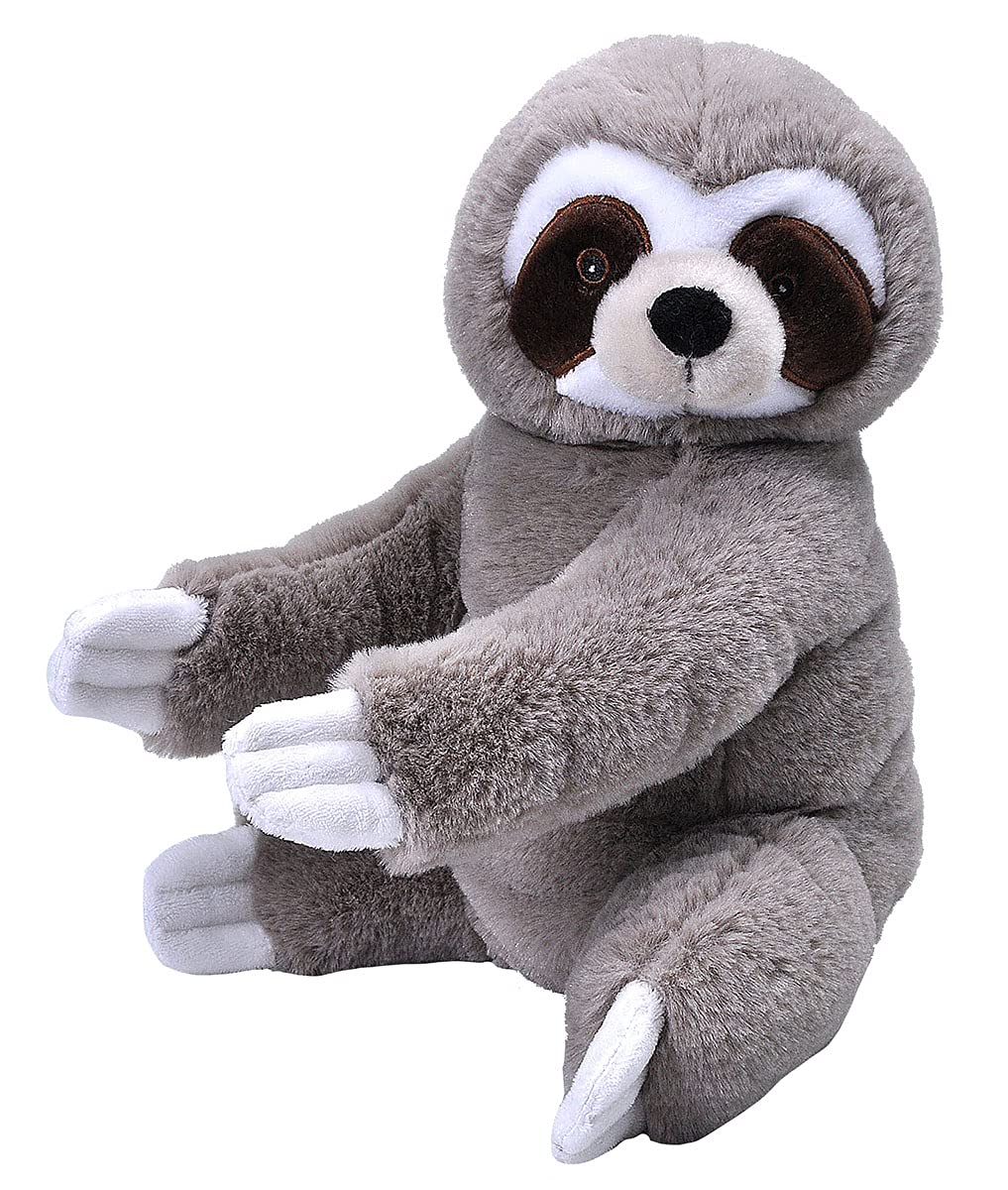 Wild Republic EcoKins Sloth Stuffed Animal 12 inch, Eco Friendly Gifts for Kids, Plush Toy, Handcrafted Using 16 Recycled Plastic Water Bottles