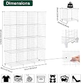 AWTATOS Cube Storage Unit 12 Cubes Wire Shelves White USCIH12WE view 5