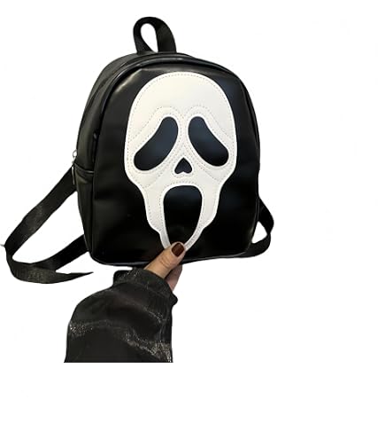 Bioworld Ghostface Glow in the Dark Horror Movie Character 11-inch Black Mini Backpack