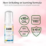 MULAFEE Eyelash Extension Cleanser 60ml Kit with Brush Rinse Bottle view 2
