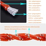 NorthPada 6 mm 10 m Floating Rope Orange Mooring Dock Line Reflective view 2