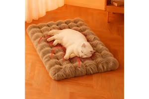 Pedobi Self Warming Cat Bed, Self Heating Cat Mat & Warming Pad with Plush Fleece 24"x18", Washable Cover, Non-Slip – Indoor Heated Cats Pad for Kittens, Small Dogs & Senior Pets