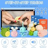 AUAUY Beginner Crochet Kit Animal Starter Set with Video Tutorials view 2