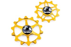JRC Components Ceramic Derailleur Pulley Wheel | Pair of 14&12T Jockey Wheels Hybrid Ceramic Bearing - MTB Bike Rear Derailleur Pulley Wheels | Hybrid Ceramic Pulley Wheels
