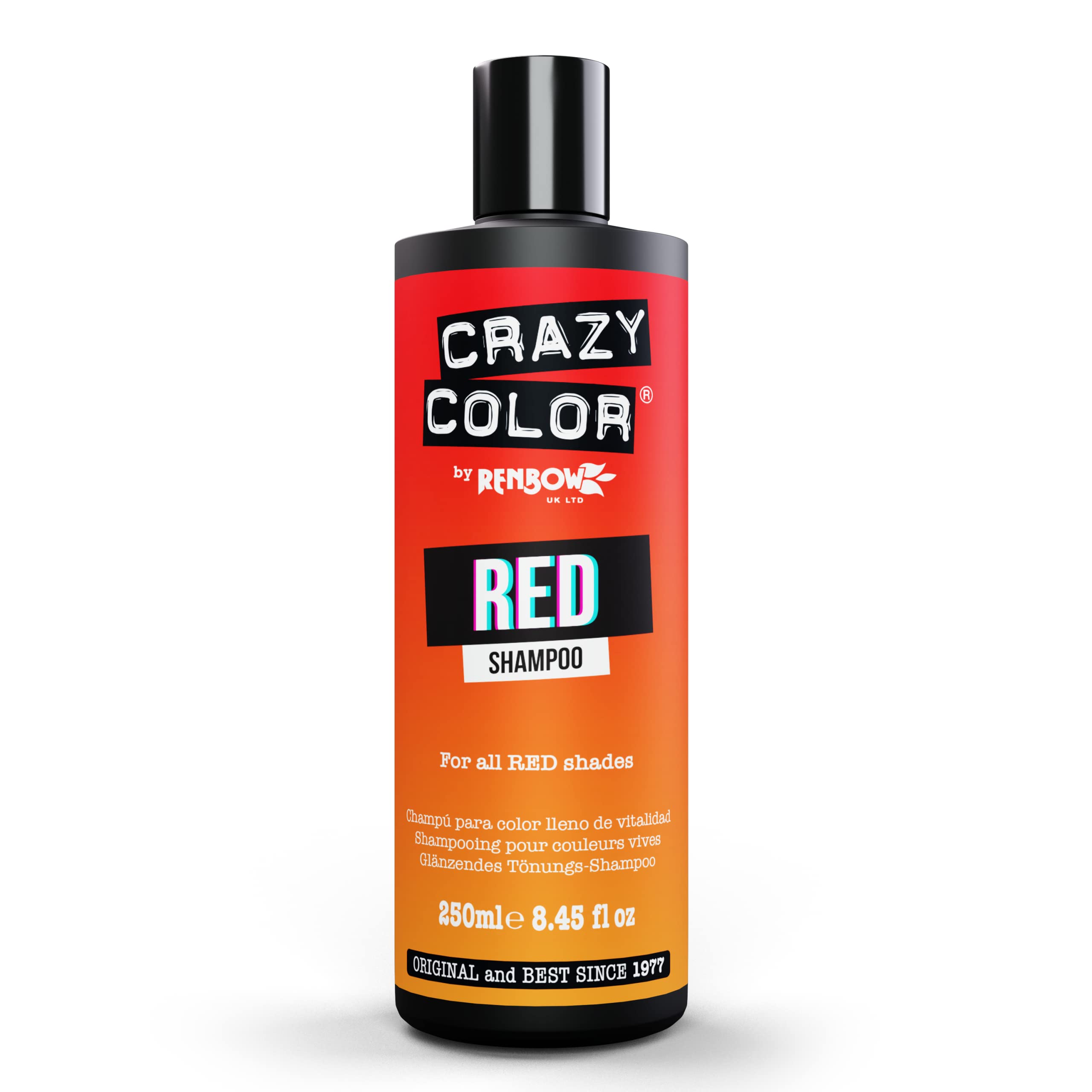 Crazy Color Red Shampoo for Red Hair | Maintain, Refresh and Color Protect | Scarlett, Copper, and Auburn. Vegan, Cruelty & Sulphate Free, 250ml