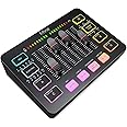 FIFINE Gaming PC Audio Mixer for Streaming, DJ Mixer with Volume Fader, XLR Microphone Interface, Voice Change, Channel Contr