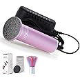 Electric Callus Remover for Feet, Professional Electric Foot File Foot Sander Pedicure Foot Care Tools for Hard Cracked Dry Dead Skin, Infinitely Adjustable Speed, 60 Sandpaper Discs, Pink