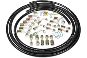YOURSME Air Conditioning Hose and Fitting Kit Includes 6.5ft #6#8#10 AC Hoses and #6#8#10 AC Fittings Universal for Automotive and Residential A/C Systems, Replace for AC.121.001