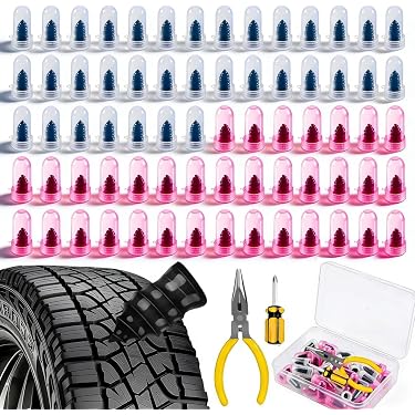 thumbnail image 2 of 10-Pack Tubeless Tire Puncture Repair Kit – Screw Nails & Rubber Plugs For Car Tyres (3.0mm-5.0mm) 2 of 5