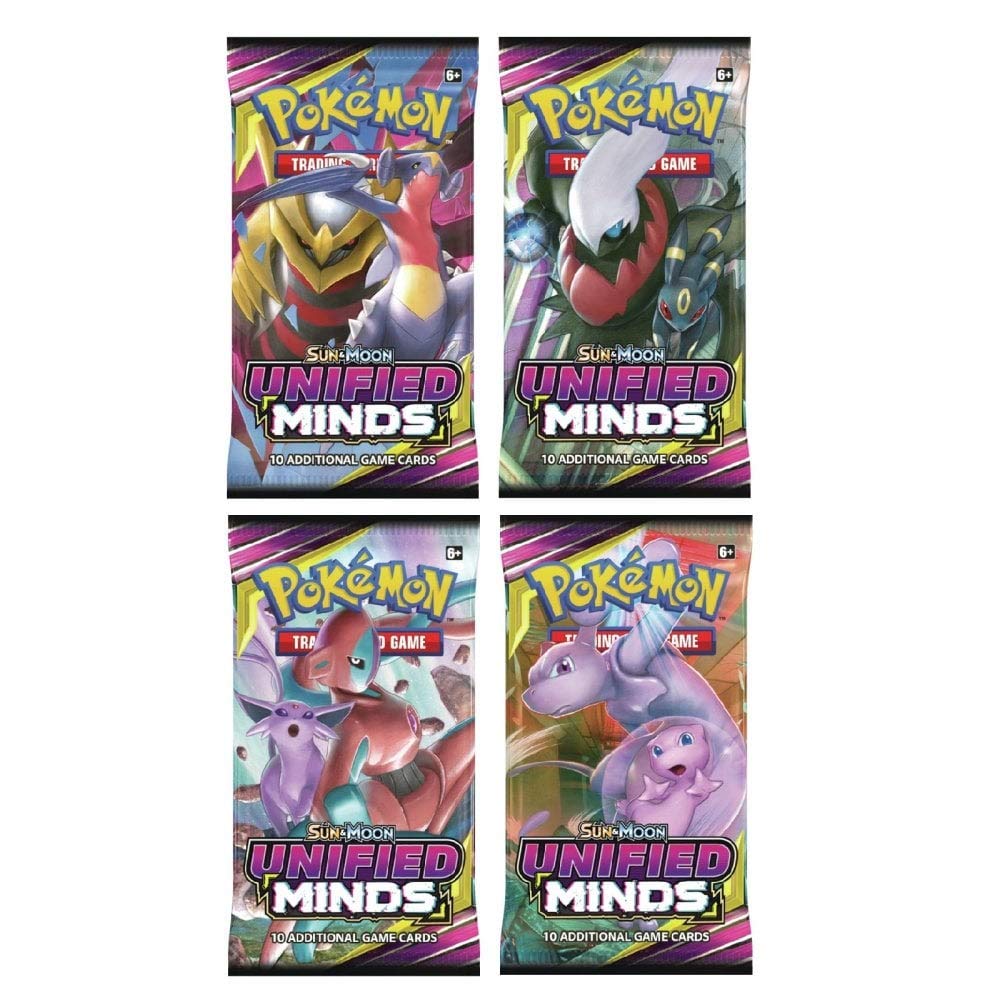 Pokémon Sun and Moon Unified Minds 4x Booster Packet (4 Packs Supplied)