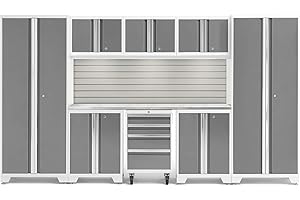NEWAGE PRODUCTS INC. NewAge Products Bold Series White 9 Piece Set, Garage Cabinets, 54998