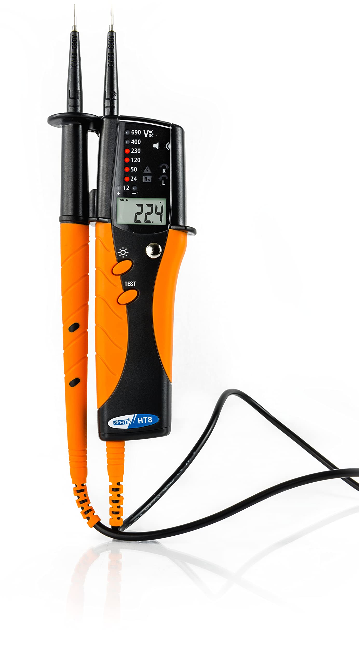 HT Instruments Digital Voltage Tester CAT IV 600 V, HT8