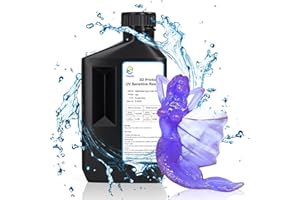 Yousu 3D Printer Resin UTH Nebula, Water Washable Resin Dual Color 3D Printer UV-Resin Rapid LCD UV-Curing Resin 405nm Photopolymer Resin for LCD 3D Printer 1000g, Purple Blue Color.