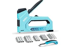 SHALL 6-in-1 Staple Gun Heavy Duty - Upholstery Stapler Nail Gun with 4000 Counts Staples, Manual Brad Nailer with Staple Remover for Wood, Crafts, Fabric, Cable, Wall, Decoration, Furniture