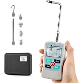 Mxmoonfree 12LB Digital Force Gauge Trigger Push Pull Meter MMF-12LB | Data Storage for MAX MIN AVG Values Multi Units LB Oz N Kg High Precision Sensor Auto Power Off Backlit LCD