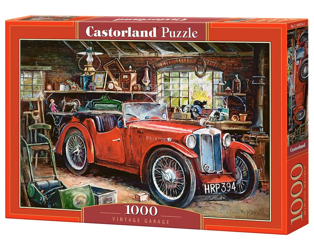 Castorland C-104574-2 Vintage Garage-1000 Pieces Puzzle, Colourful