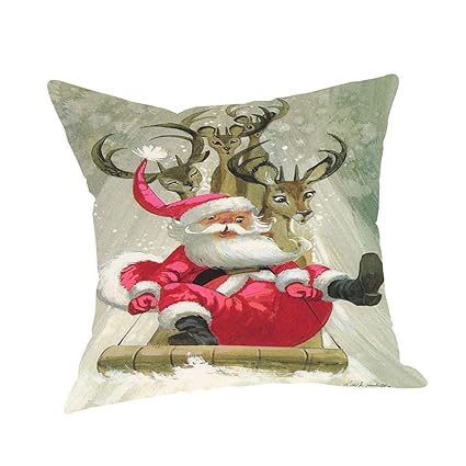 TianWlio Kissenbezug Zierkissenbezüge Deko Dekorative Baumwolle Leinen Weihnachten Weihnachten Socken Kissenbezug Wurf Kissen