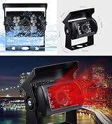 ZhanHongXiang AHD 1080P 7" Monitor Backup Camera Kit IR Night Vision 12-24V view 7