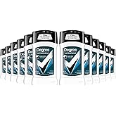 Degree Men UltraClear Antiperspirant Deodorant Fresh, Pack of 12, 72-Hour Sweat & Odor Protection Antiperspirant For Men With MotionSense Technology 2.7 oz