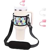 WK IEASON New Water Bottle Handle Shoulder Strap Carrier Holder for Stanley Tumbler 30-40OZ Hydro Flask Wide Mouth 12oz-64oz