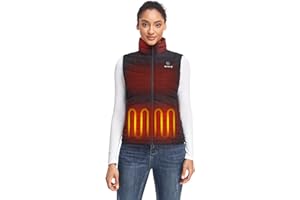 ORORO Women's Heated Down Vest with Rechargeable Battery, Lightweight Heated Vest with 800 Fill Power Down