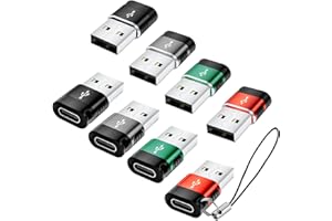 BaseNew USB to USB C Adapter,USB to C Adapter,Type C Female to USB A Male,USBC Adapters,USBA to USBC Cable Converter for iPhone 16 15 14,MacBook,iPad,4 Color