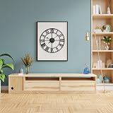 Crystals Outdoor Garden Wall Clock 60CM Black Roman Numerals Silent view 5