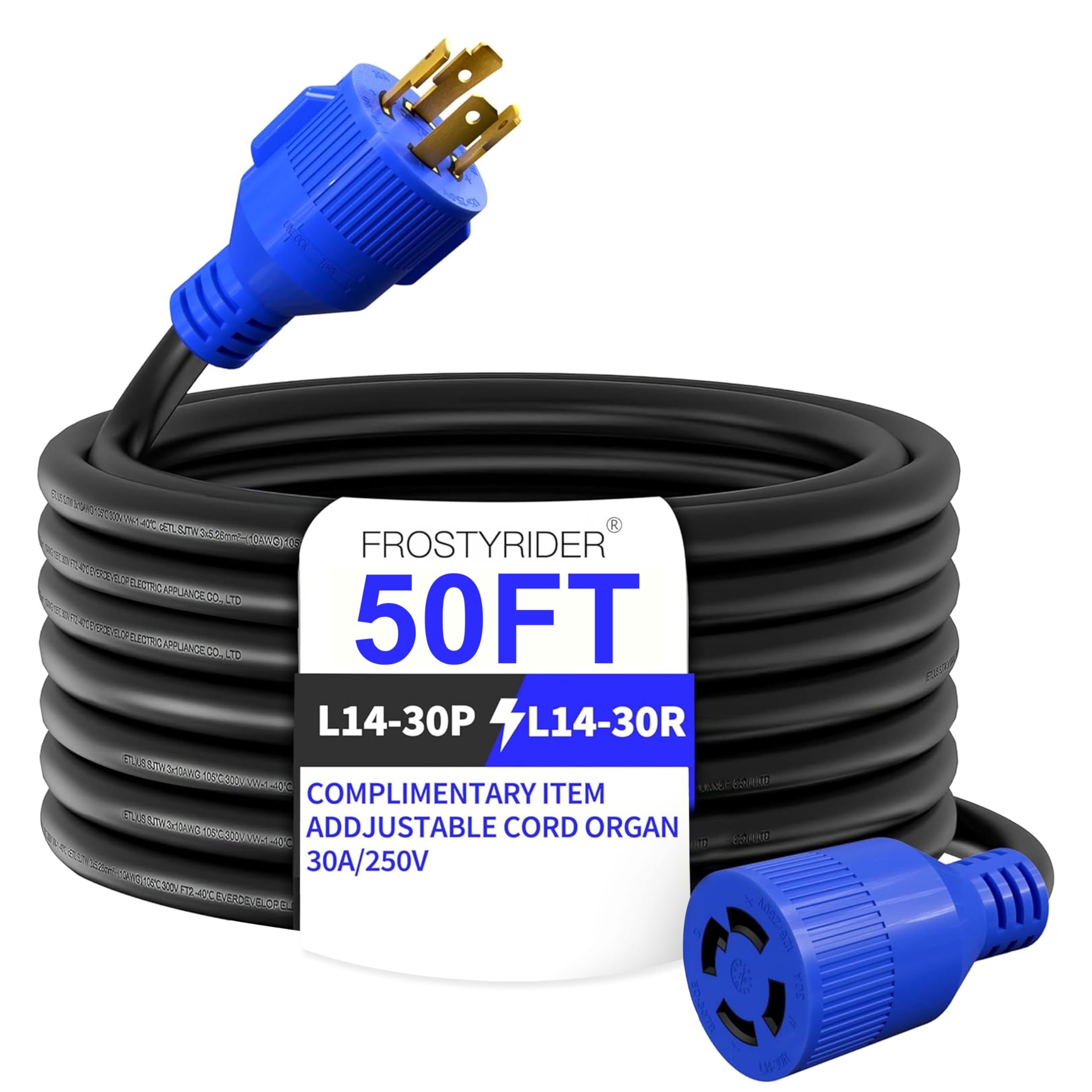 FROSTYRIDER 4 Prong 30 Amp Generator Extension Cord