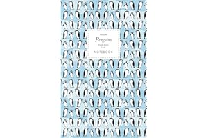 Penguins Notebook - Ruled Pages - 5x8 - Premium: (Ice Blue Edition) Fun notebook 96 ruled/lined pages (5x8 inches / 12.7x20.3