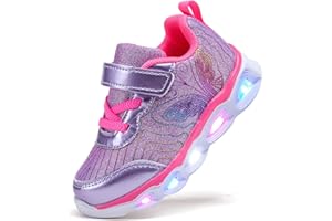 SINOSKY Toddler Girls Led Shoes Kids Light Up Sneakers