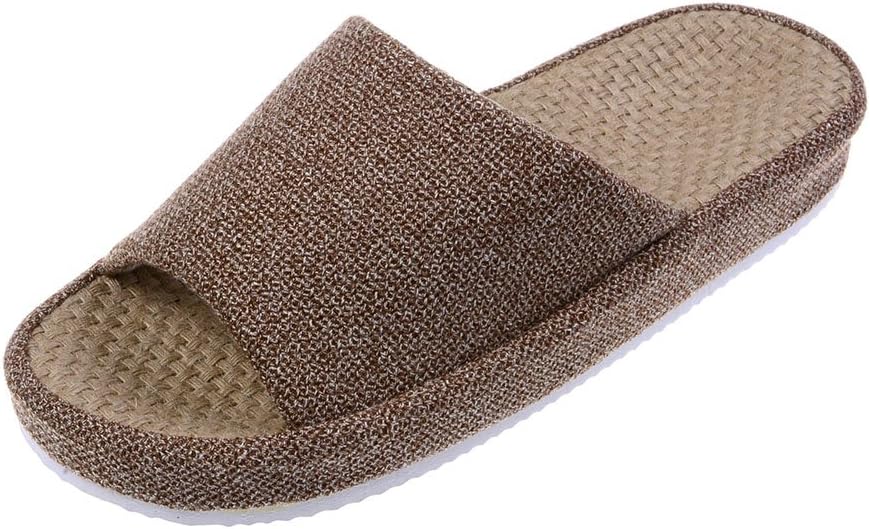Bronze Times (TM Unisex Cozy Tatami Indoor Cotton Flax House Slippers