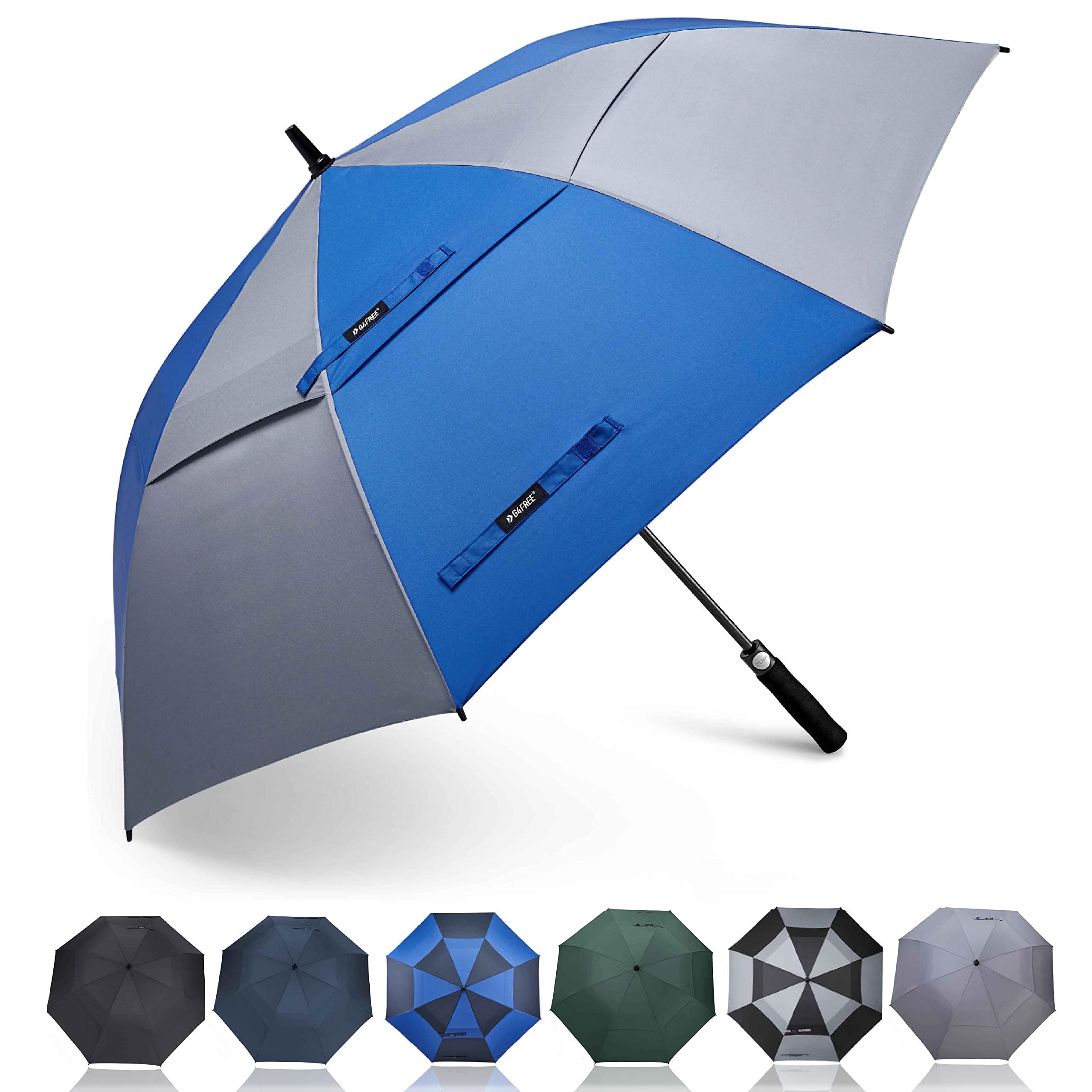 G4Free 55/63/69/72/80 Inch Golf Umbrella Windproof Double Canopy Extra Large Oversize Automatic Open Waterproof Umbrellas