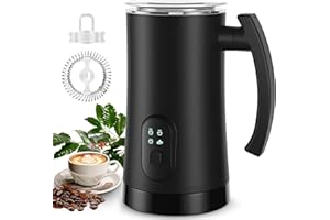 YOYOMAX Milk Frother and Steamer,4-in-1 Electric Milk Frother for Latte Cappuccino Hot Chocolate，11.8oz/350ml Automatic Hot & Cold Foam Maker and Milk Warmer for Dairy