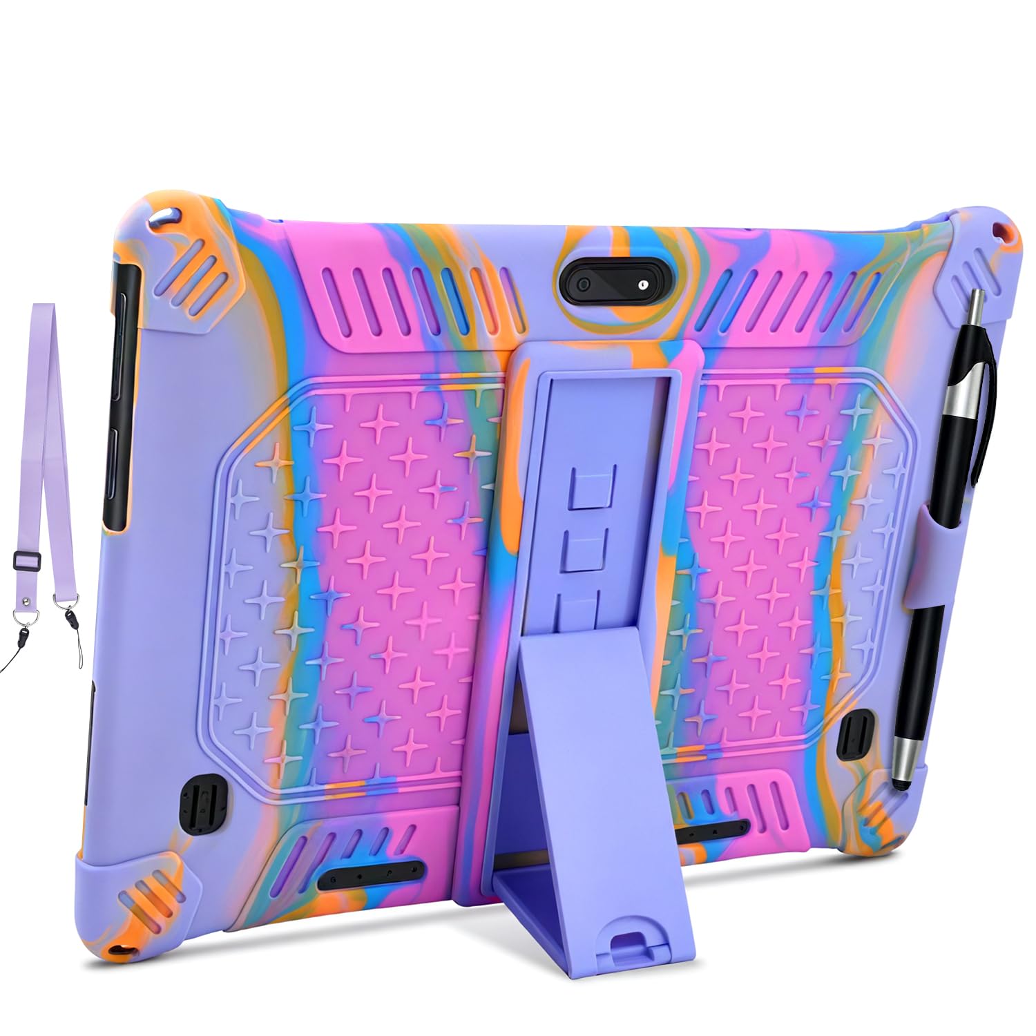 KATUMO Universal Case for 10 inch tablet, Case for AXETOP 10 Inch/Padgene 10.1/ Veidoo/PRITOM Tablet 10 /TOSCiDO Tablet 10 /QIMAOO 10.1 /YITAOERA 10.1,with Stylus Pen Shoulder Strap