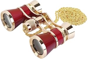 AouloveS Opera Glasses Binoculars 3 X 25 Compact and Lightweight Optical BK7 Theater Glasses with Chain for Adults Kids Women