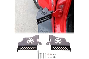 West-xingzhe Metal Foot Pegs for Jeep Wrangler, Foot Pegs For Jeep Wrangler Accessories, Door Hinge Front Foot Peg Rest Pedal for Jeep Wrangler JK JL 2007-2024, 1 Pair(Star)