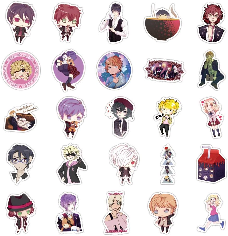 Amazon Com Diabolik Lovers Stickers 50 Pcs Cute Cartoon Vinyl Waterproof Stickers For Adults Kids Teens Kids Anime Stickers For Laptop Skateboard Water Bottles Hard Hat Bumper Computer Hydroflask Phone Car Computers Accessories