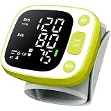 Oklar Blood Pressure Monitors for Home Use Rechargeable Wrist Digital BP Machine Cuff with LED Backlit Display, Voice Broadcast, 240 Memory Storage for 2 Users with Carrying Case, Green