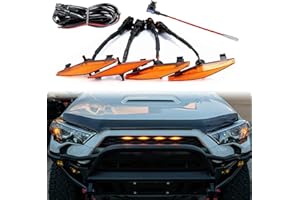 MINGJUE LED Grill Lights for 2014-2019 Toyota 4Runner TRD Pro Grille, Including SR5, TRD Off-Road, Limited, TRO Pro Models Raptor Style LED Light (Amber Light with Amber housing)