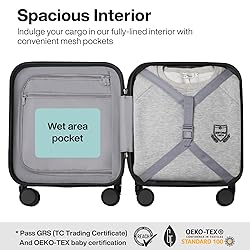 mixi Upgrade Carry on Luggage 14 Inch Underseat